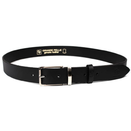 Шкіряний ремінь чорний 35мм Grande Pelle 310012561