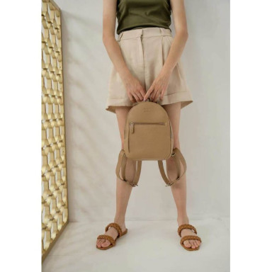 Groove S leather backpack caramel floatar