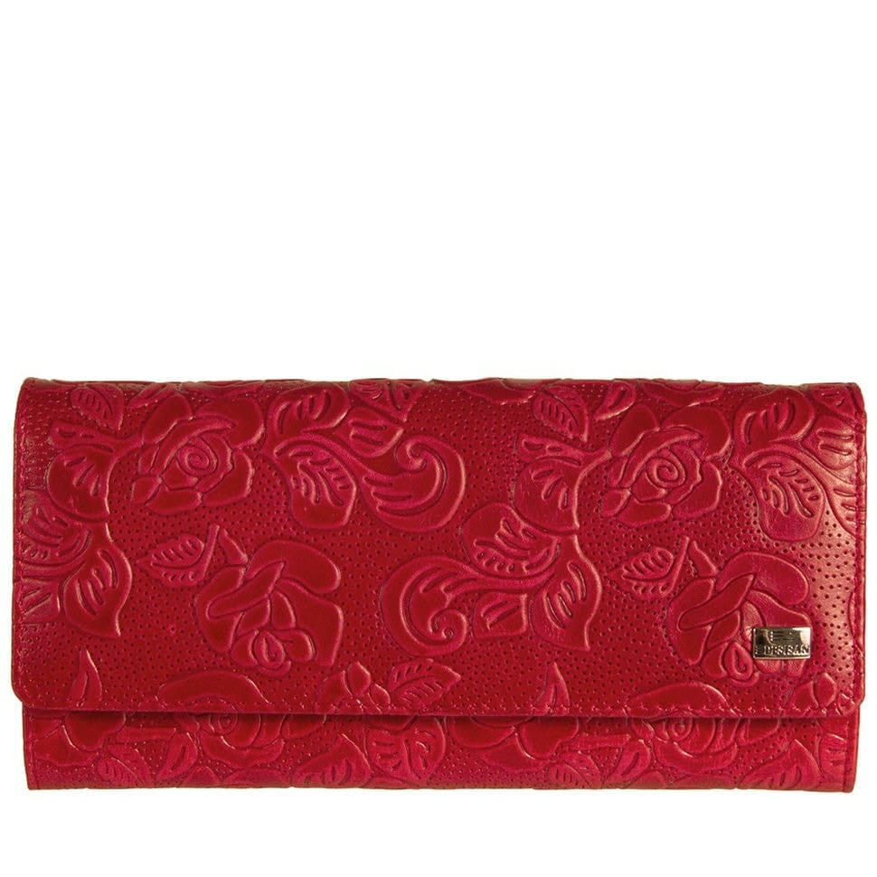 Гаманець жіночий шкіряний Desisan 150-424 червоні квіти