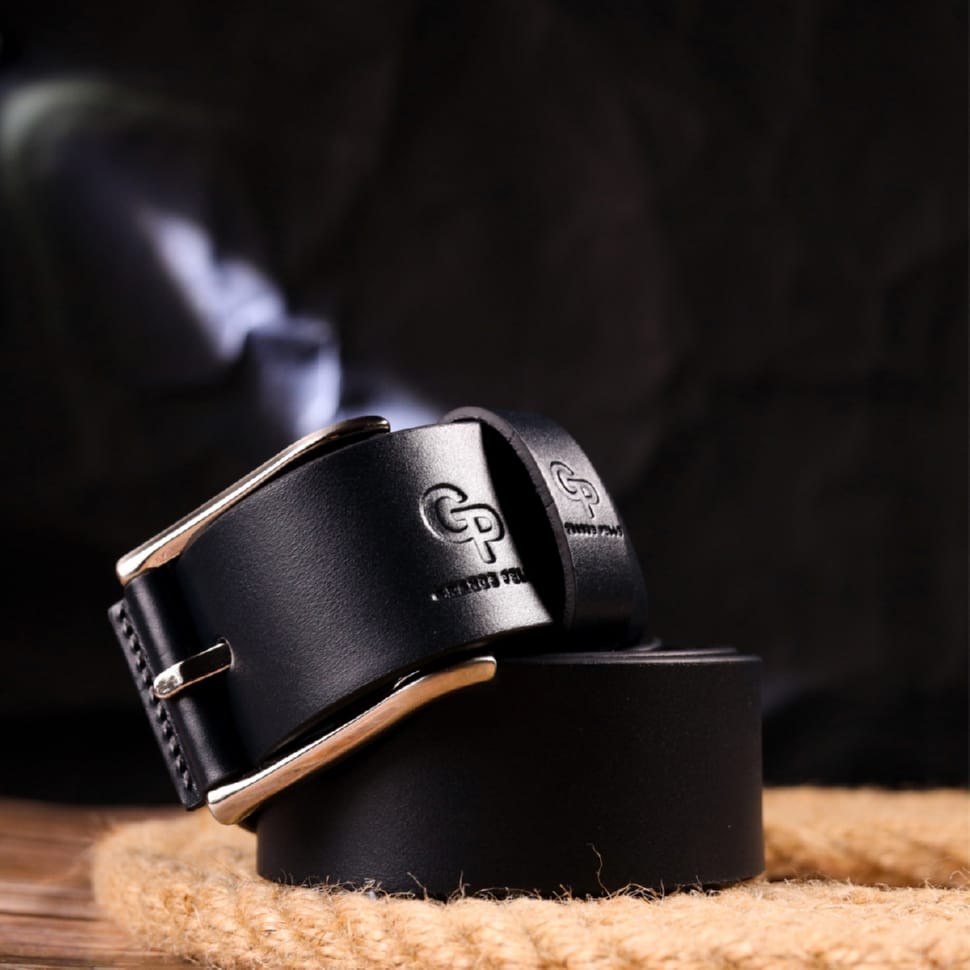 Ідеальний ремінь для чоловіків із натуральної шкіри Grande Pelle 21470 Синій