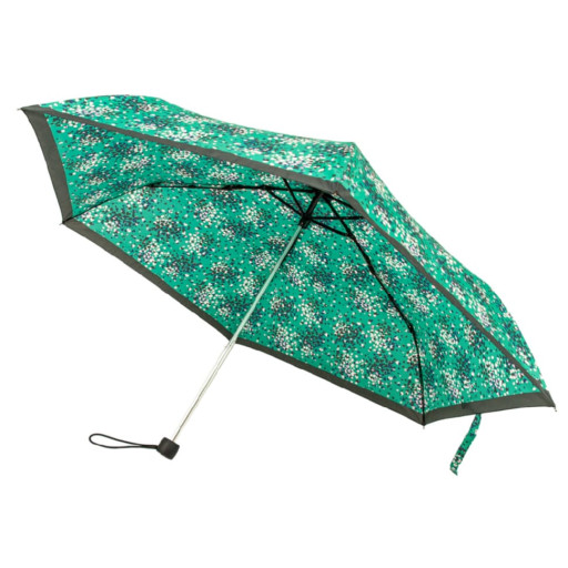 Парасолька жіноча Fulton L902-038857 Superslim-2 Emerald Hearts (Смарагдові серця)