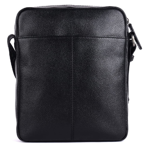Чоловіча шкіряна сумка через плече Brampton London Crossflow Black (Чорний)