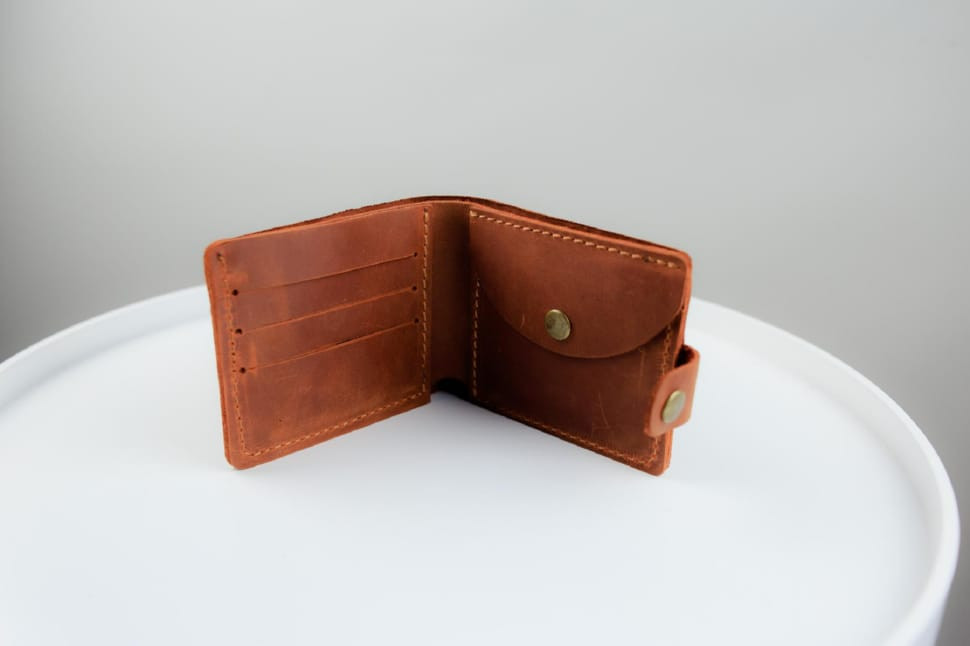 Classic wallet made of genuine leather Crazy Horse crocodile embossing SH018 (light brown)