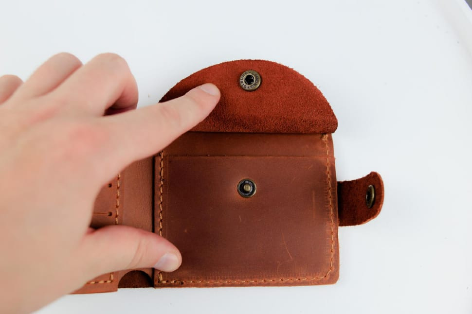 Classic wallet made of genuine leather Crazy Horse crocodile embossing SH018 (light brown)