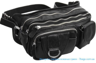 Leather belt bag, shoulder, banana Tiding d156 unisex