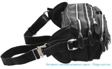 Leather belt bag, shoulder, banana Tiding d156 unisex