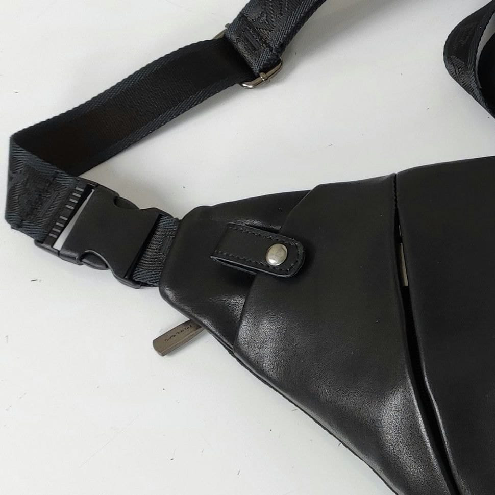 Слінг із натуральної шкіри чорний Royal Bag RB-S-N2-3333A