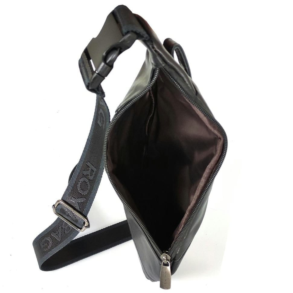 Слінг із натуральної шкіри чорний Royal Bag RB-S-N2-3333A