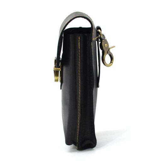 Шкіряна сумка чохол на пояс чорна TARWA RAw-2092-3md