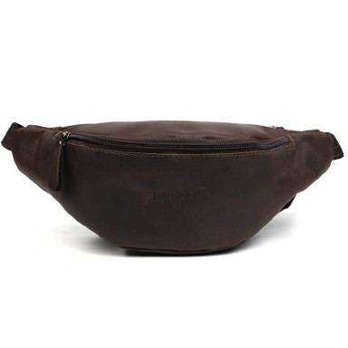 Leather belt bag banana LIMARY Lim-035RC brown