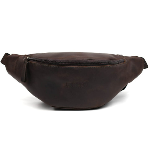 Шкіряна сумка на пояс бананка LIMARY Lim-035RC коричнева