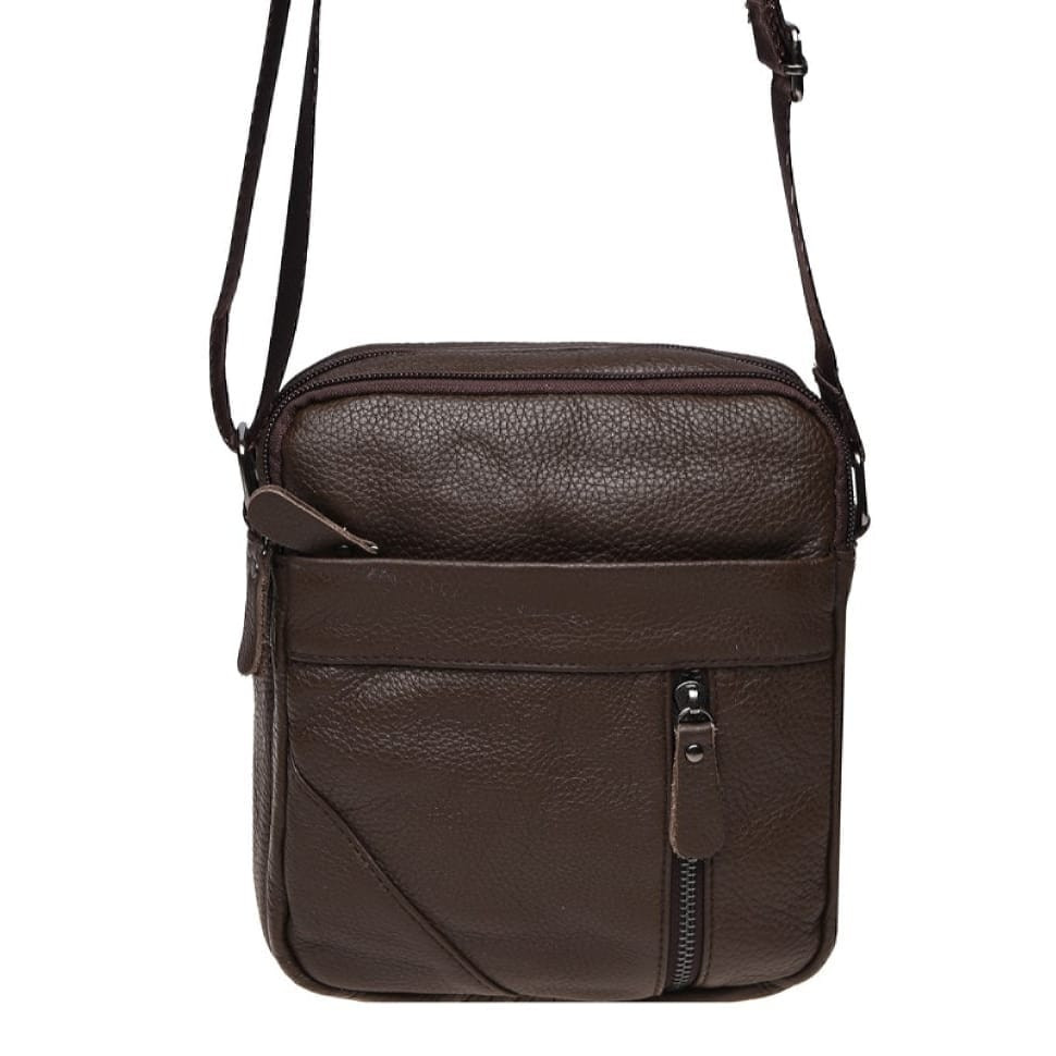 Чоловіча шкіряна сумка через плече Borsa Leather K11027-brown