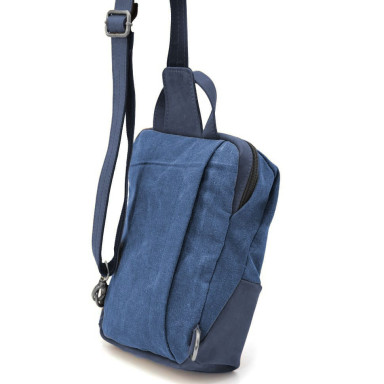 Shoulder sling, chest bag made of leather and canvas TARWA RKk-1905-3md