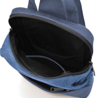 Shoulder sling, chest bag made of leather and canvas TARWA RKk-1905-3md