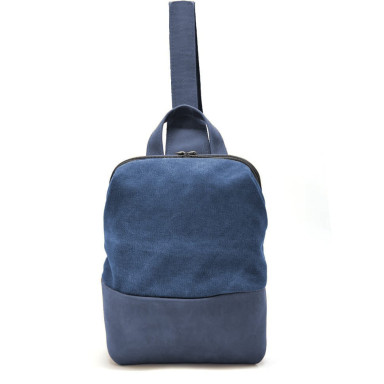 Shoulder sling, chest bag made of leather and canvas TARWA RKk-1905-3md