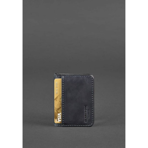 Шкіряна обкладинка для ID-паспорта та прав водія 4.0 синя