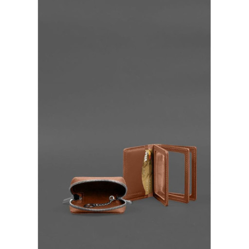 Набір шкіряних аксесуарів AUTO 2.0 Світло-коричневий