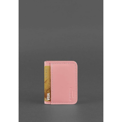 Жіноча шкіряна обкладинка для ID-паспорта та водійських прав 4.0 Рожева
