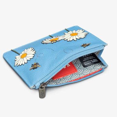 Жіночий шкіряний гаманець Yoshi Y1321 Bee Happy (Blue)