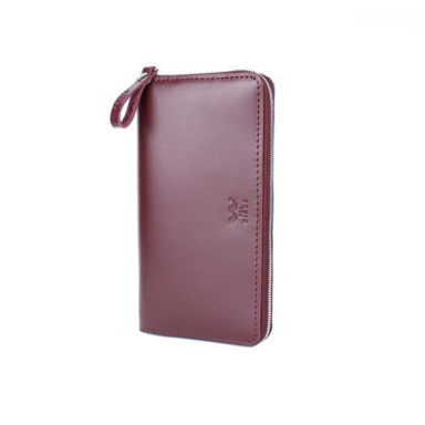 Шкіряне портмоне Keeper zip винний