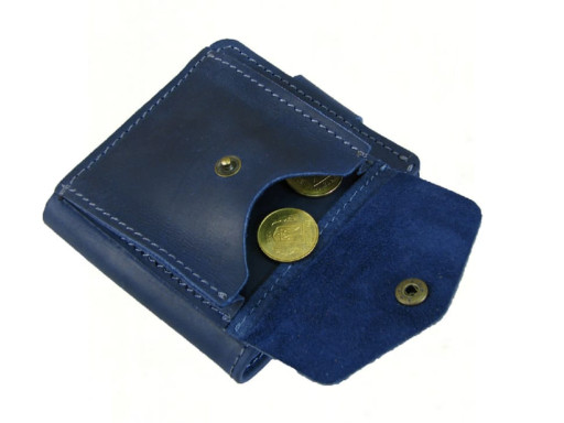 Чоловічий шкіряний гаманець-шум BGS синій BGS3232