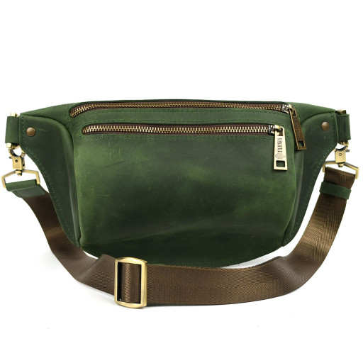 Напоясна сумка бананка в розмірі TARWA RE-3105-3lx зелена 3 відділення