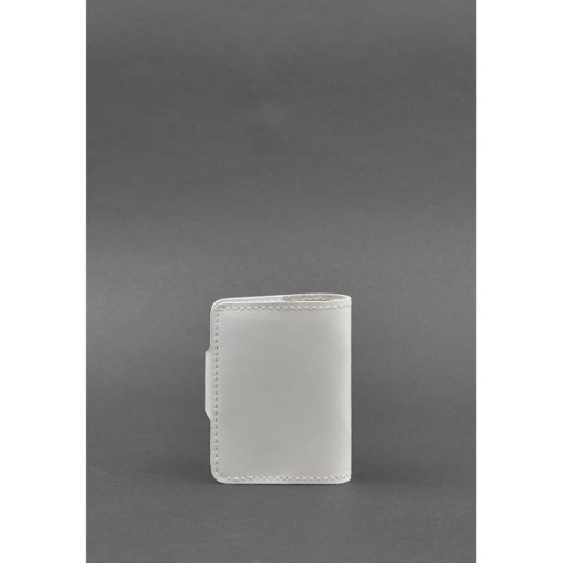 Жіночий шкіряний кард-кейс 7.1 (Книжка) білий