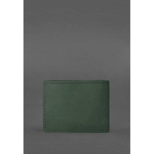 Шкіряна обкладинка на посвідчення Державної податкової служби зелена Crazy Horse