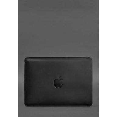 Кожаный чехол для MacBook 15-16 Черный