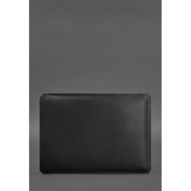 Кожаный чехол для MacBook 15-16 Черный