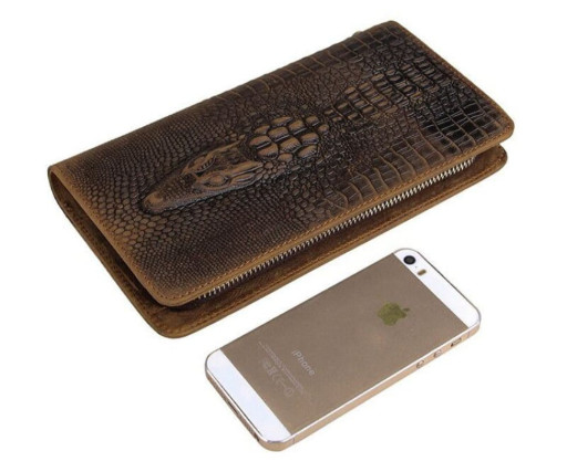 Портмоне зі шкіри з оригінальним принтом Рептилія John McDee 8068R