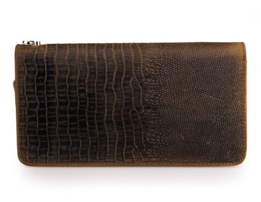 Портмоне зі шкіри з оригінальним принтом Рептилія John McDee 8068R