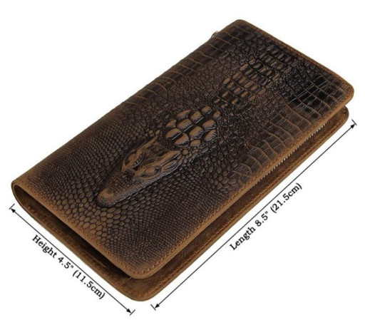Портмоне зі шкіри з оригінальним принтом Рептилія John McDee 8068R