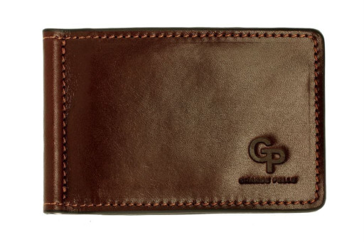 Затиск для купюр ONDA, шоколад з монетницьою Grande Pelle 125620