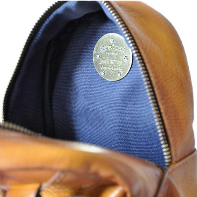 Pratesi BCO186 - Montegiovi Backpack in cow leather Bruce Cognac