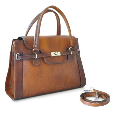 Pratesi BBE305 - Handbag Baratti in cow leather Radica Electric Blue