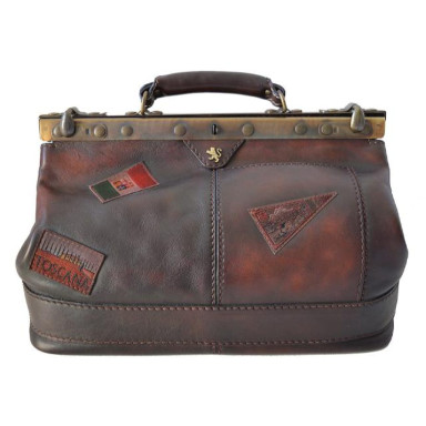 Pratesi BCF127/35 - Handbag San Casciano in cow leather Bruce Coffee