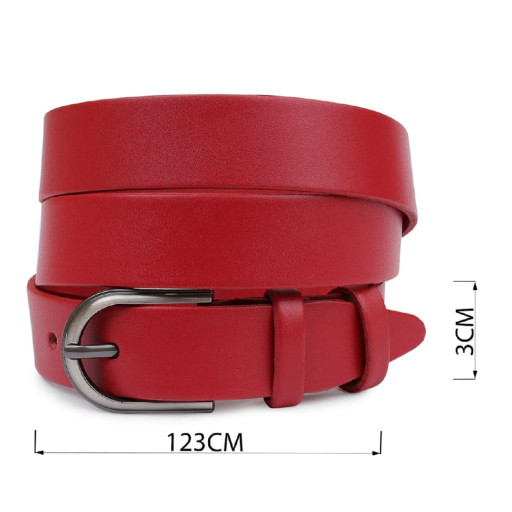 Шкіряний жіночий ремінь Vintage 20795 Червоний