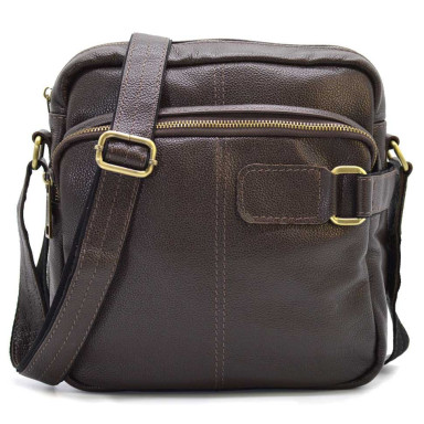 Men's leather messenger bag, brown "Flotar" FC-6012-3md TARWA