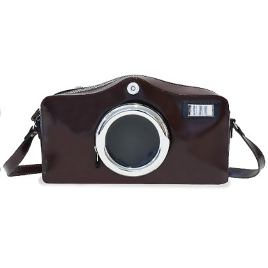 Pratesi RCF444 - Photocamera Radica Shoulder Bag in cow leather Radica Coffee