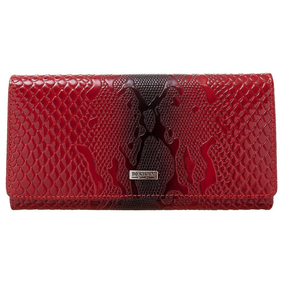 Гаманець жіночий шкіряний Desisan 151-500 червоний візерунок