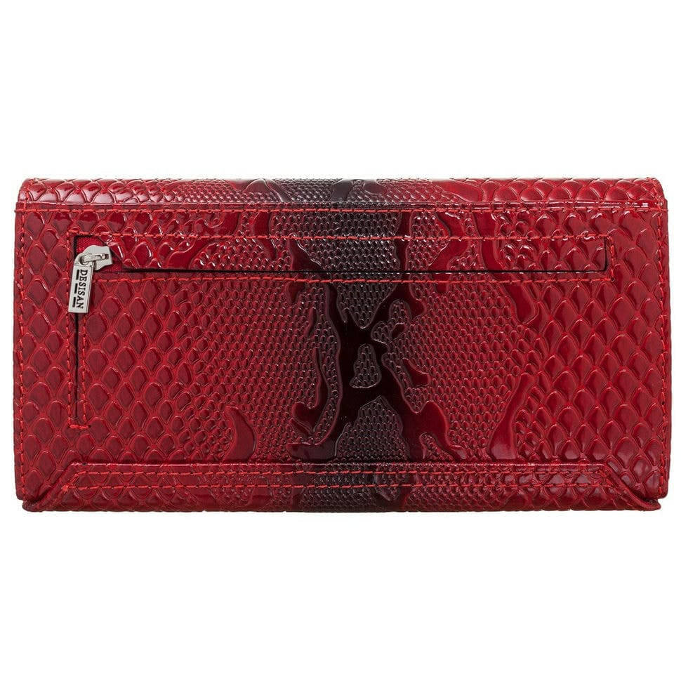 Гаманець жіночий шкіряний Desisan 151-500 червоний візерунок