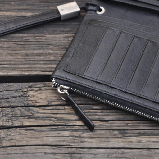 Чоловічий шкіряний клатч чорний Bexhill bx002