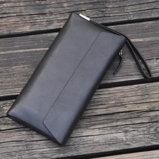 Чоловічий шкіряний клатч чорний Bexhill bx002