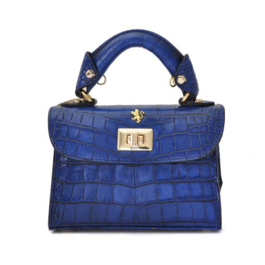 Pratesi KBE280/20 - Lucignano Small King Handbag in cow leather King Blue