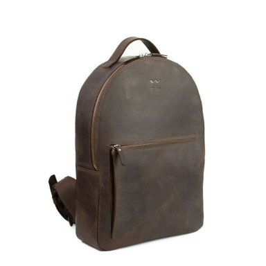Groove L Leather Backpack Dark Brown Vintage