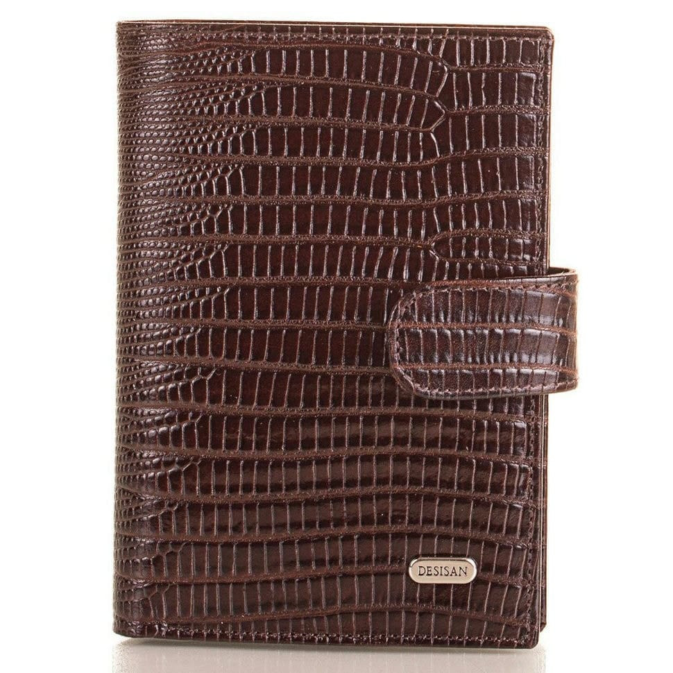 Обкладинка на автодокументи шкіряна Desisan 101-142 коричневий лазер
