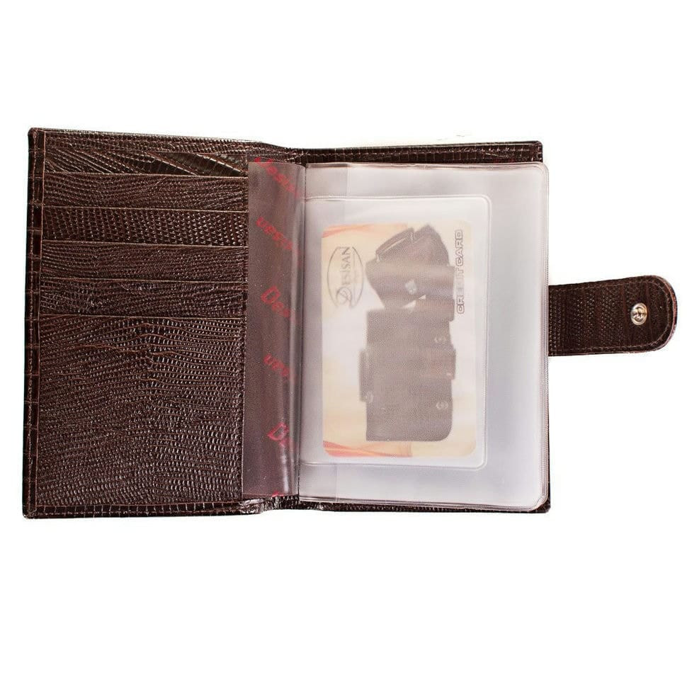 Обкладинка на автодокументи шкіряна Desisan 101-142 коричневий лазер