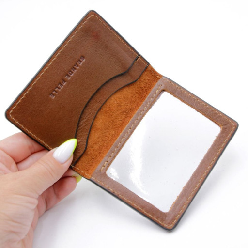 Обкладинка на права,тих паспорт, посвідчення Grande Pelle 211623 коньяк