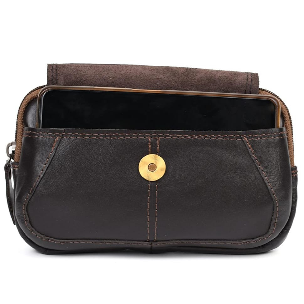 Belt case TARWA GC-1366-3md for smartphone, made of Nappa leather